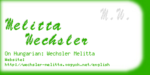 melitta wechsler business card